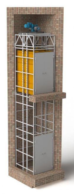 пгп в лифтовую, самонесущую, металлокаркасную шахту